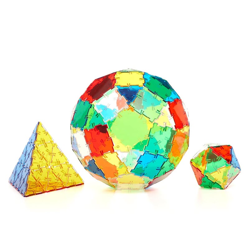 Polydron Crystal Translucent Light Play Indoor Maths Construction Play Toy - Age 4 + - 164 Pieces - Image 1
